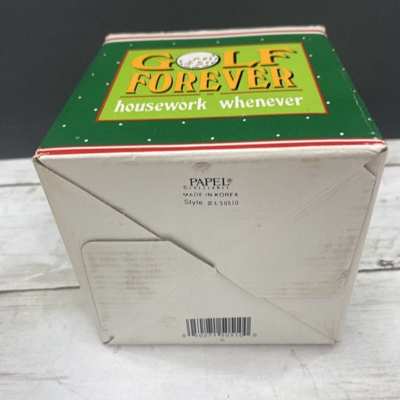 Vintage Golf Forever Housework Work Whenever Ceramic Porcelain Coffee Tea Mug - Picture 11 of 12